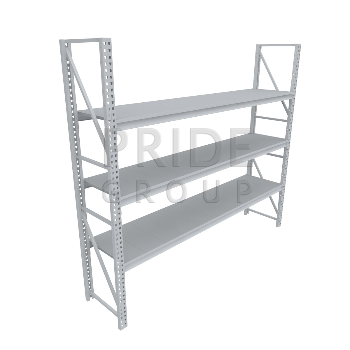 Стеллаж грузовой СГП 2500x800x2000 3 полки крашенные