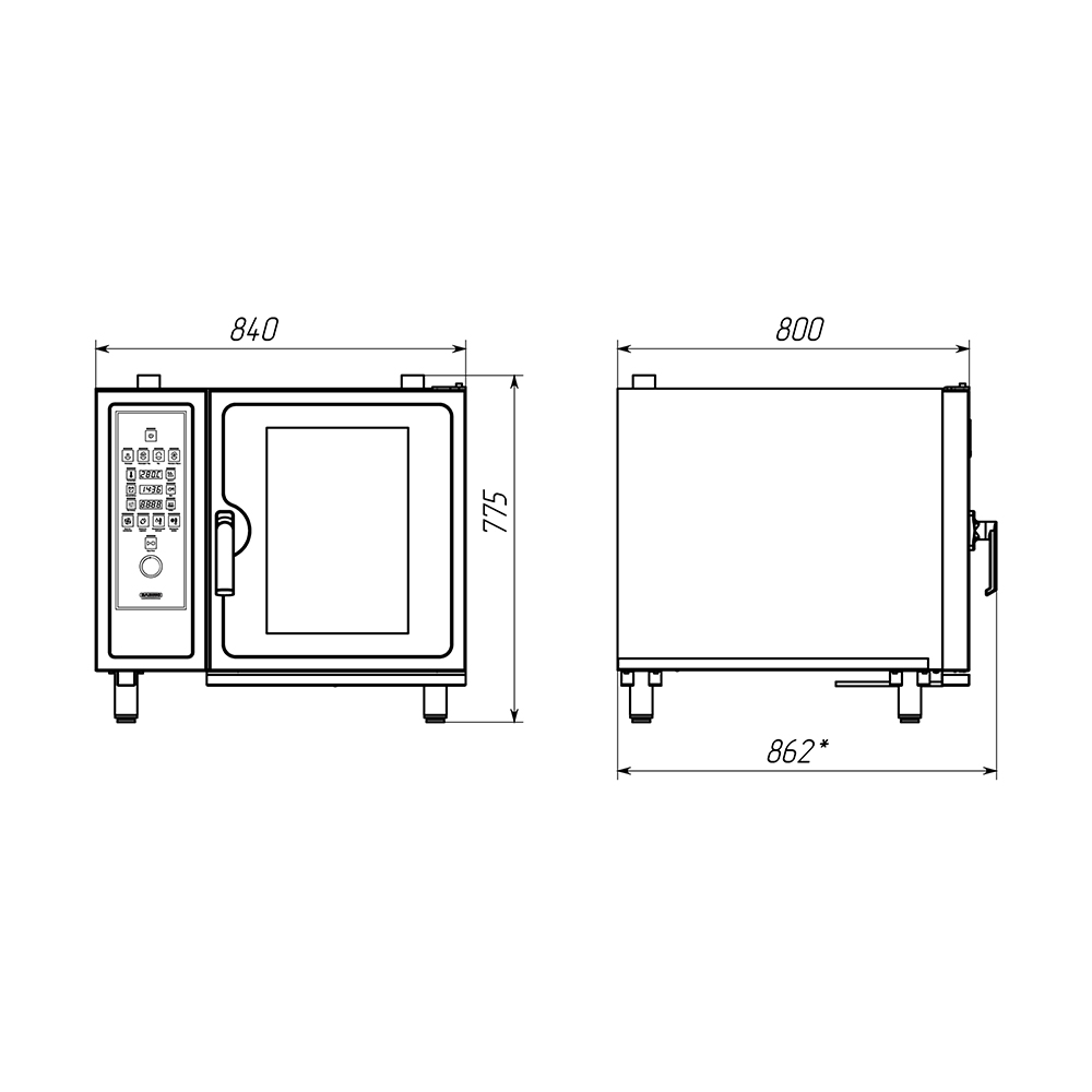 Пароконвектомат Gabino Combi-611b